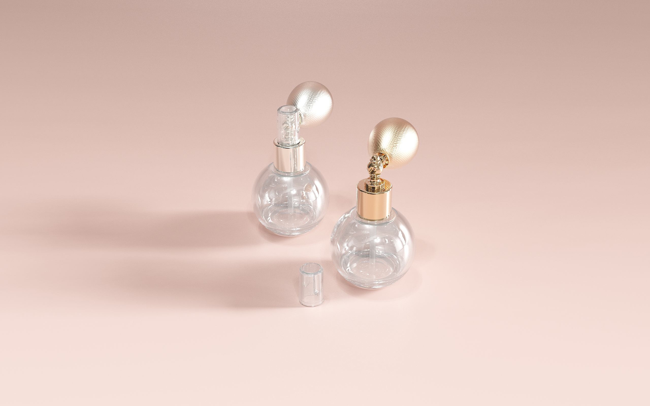 Air-Blown Glass Sphere Powder Dispenser