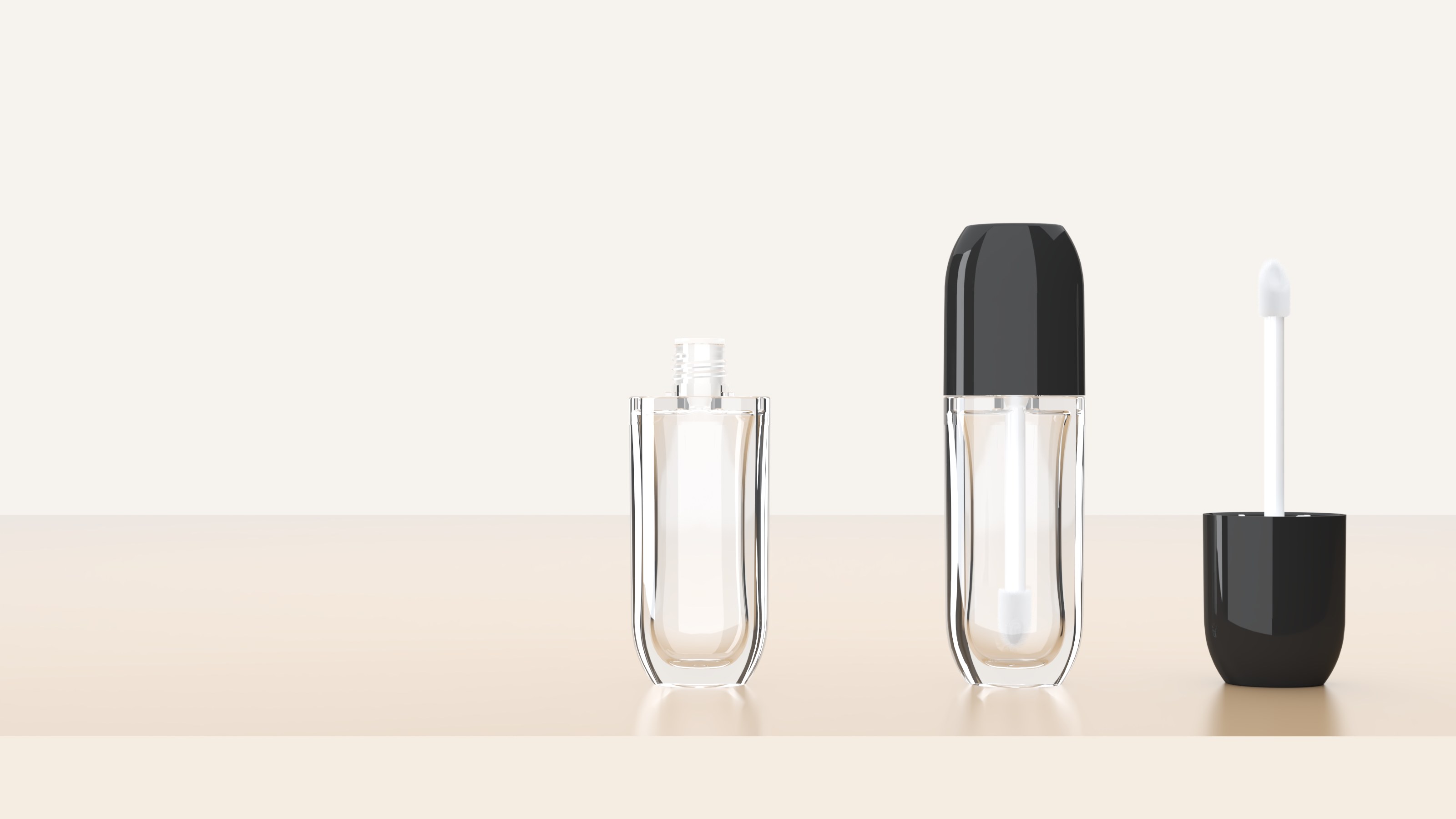 Curved-Waist Sleek-Frame Clear Lipgloss