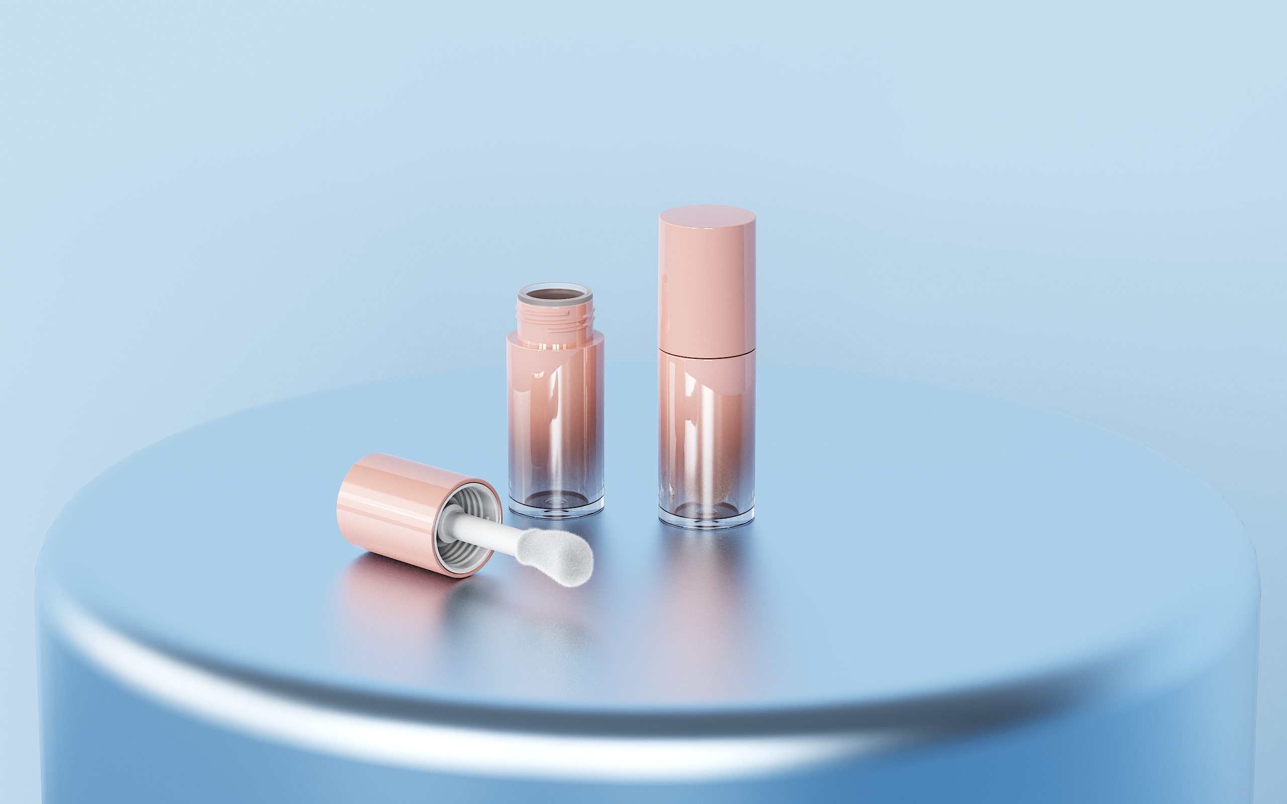 Mini Cylindrical Semi-Transparent  Classic Lipgloss