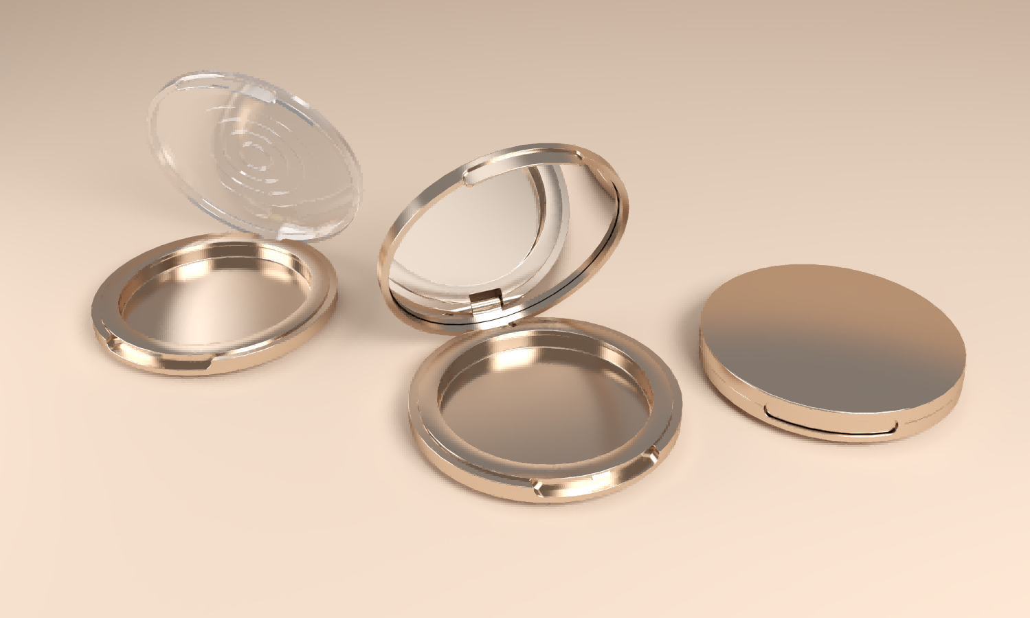 Moderate Flip-Snap Mirror Compact