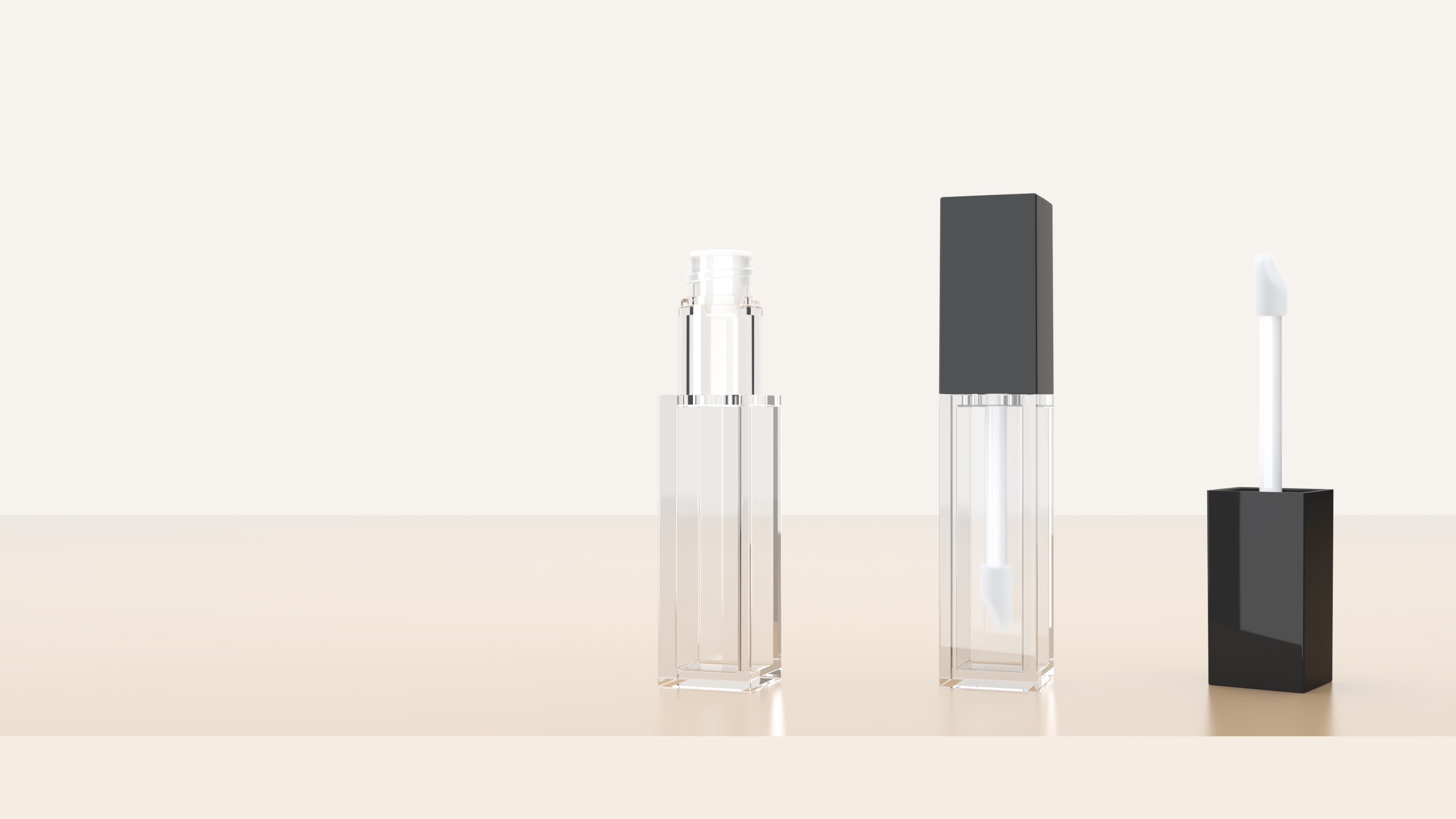 Narrow-Neck Square-Frame Clear Lipgloss
