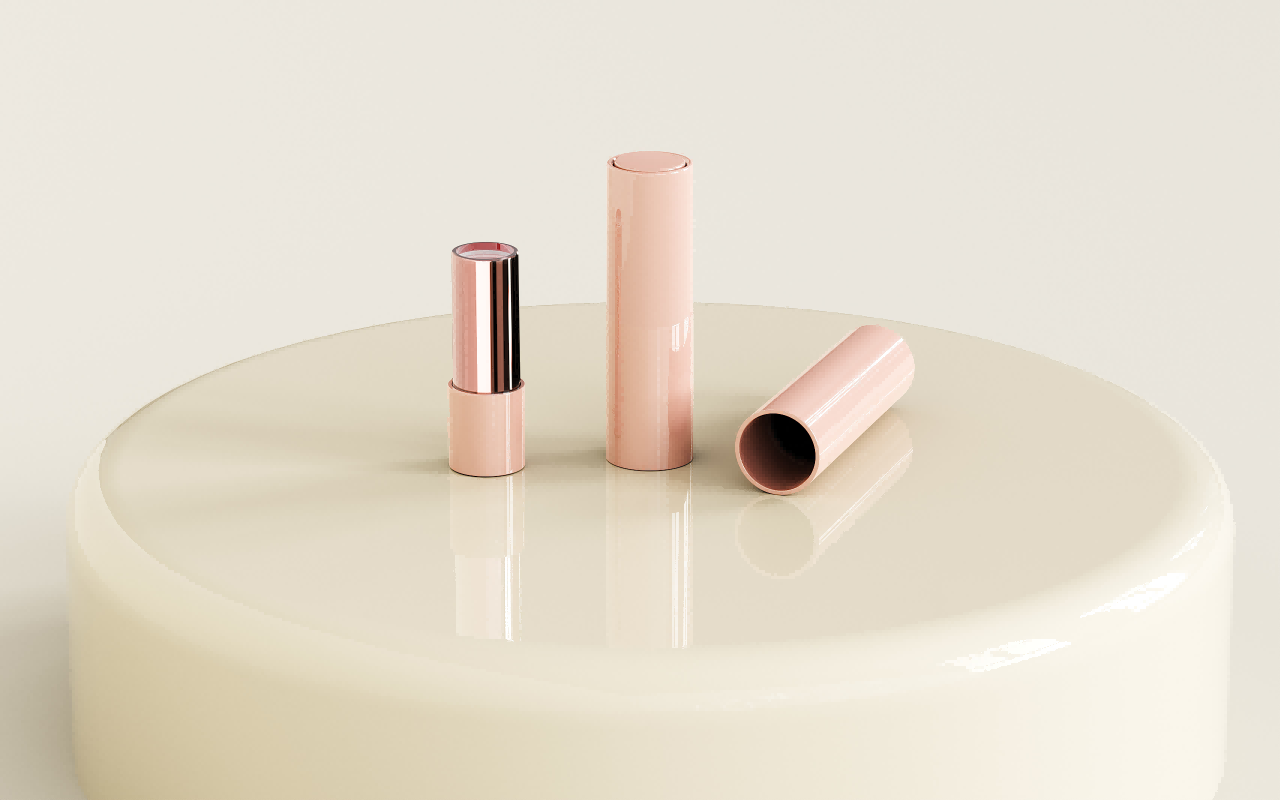 Round Bar Shiny-End Rotating Classic Lipstick