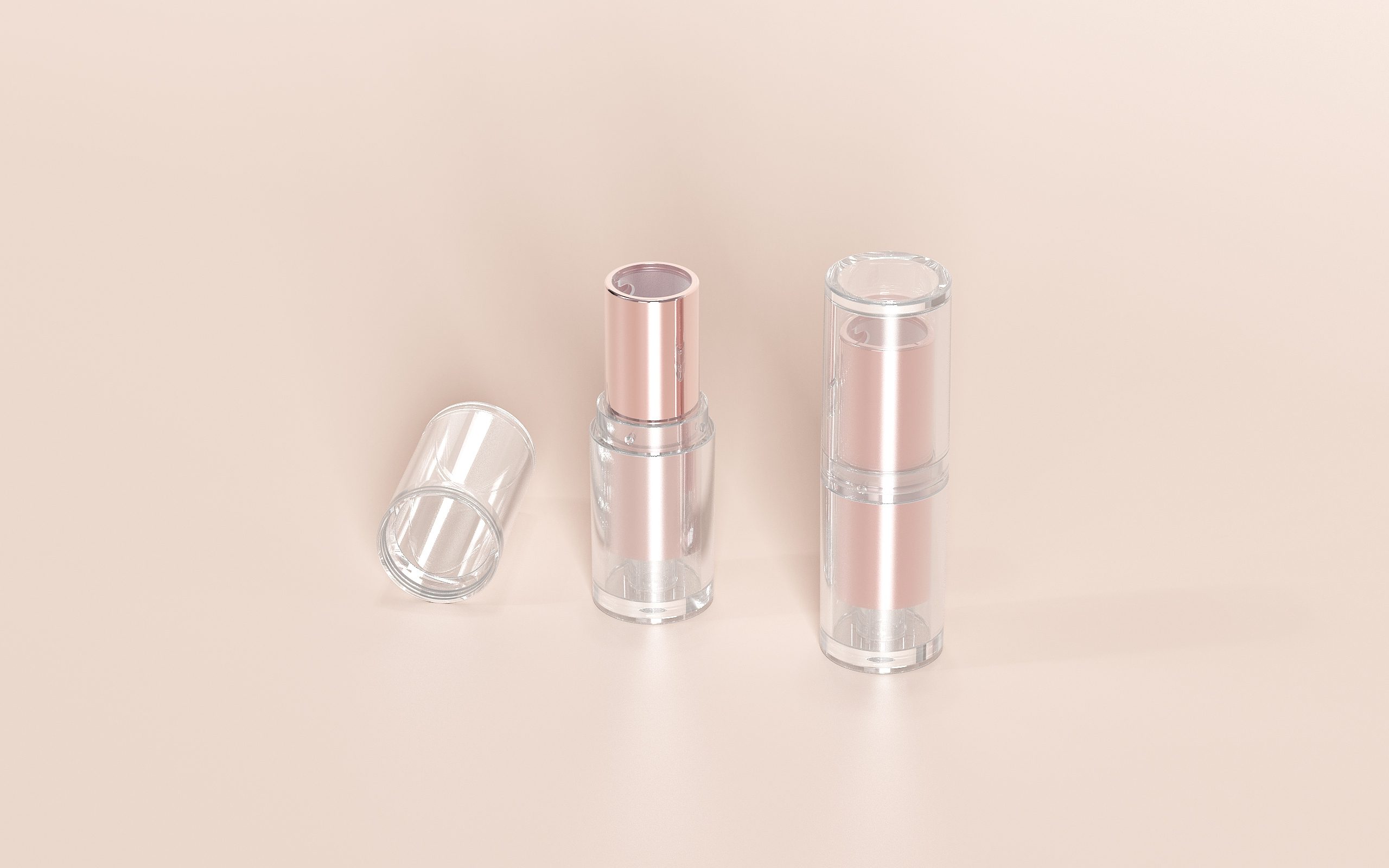 Round Transparent Rotating Classic Lipstick