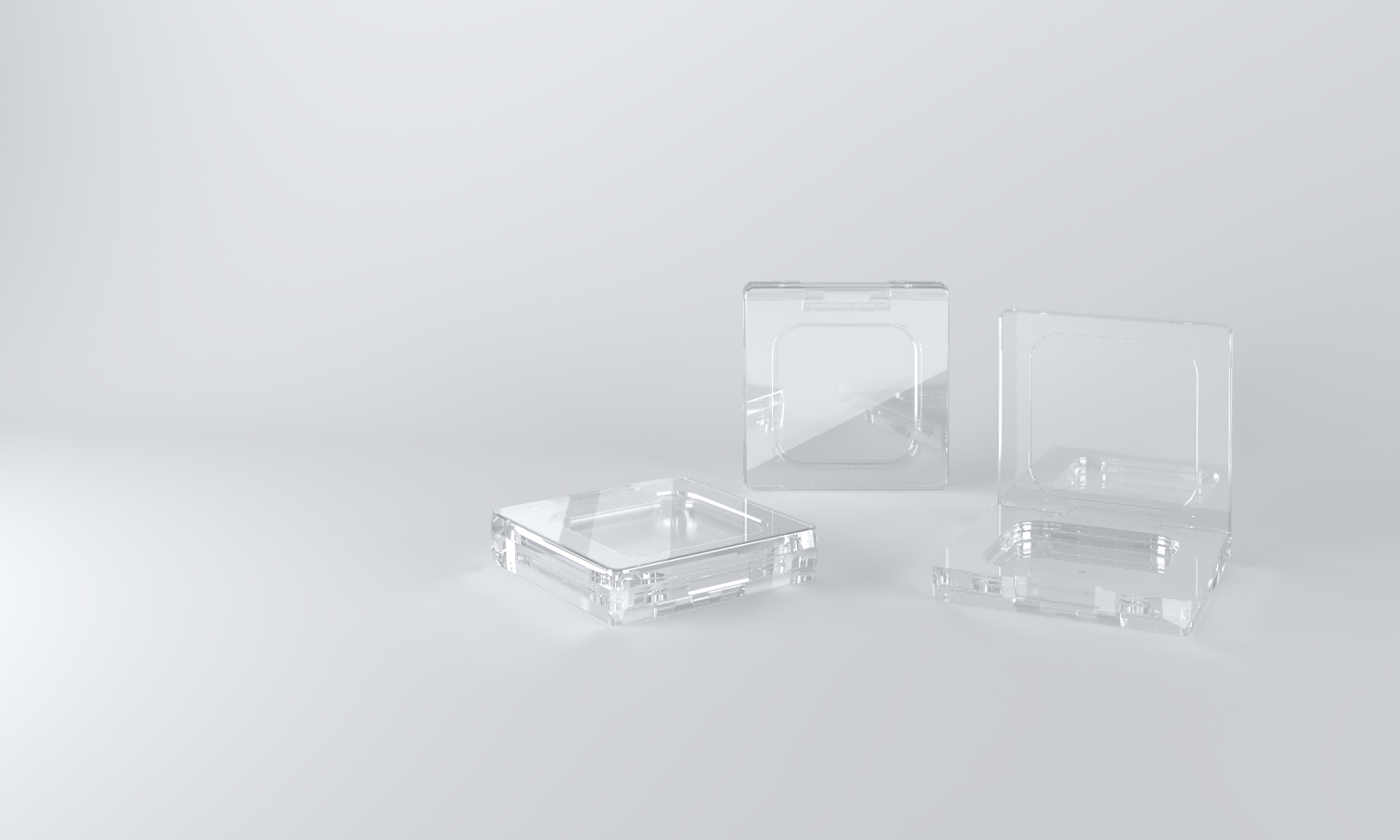 Small Square Transparent Compact