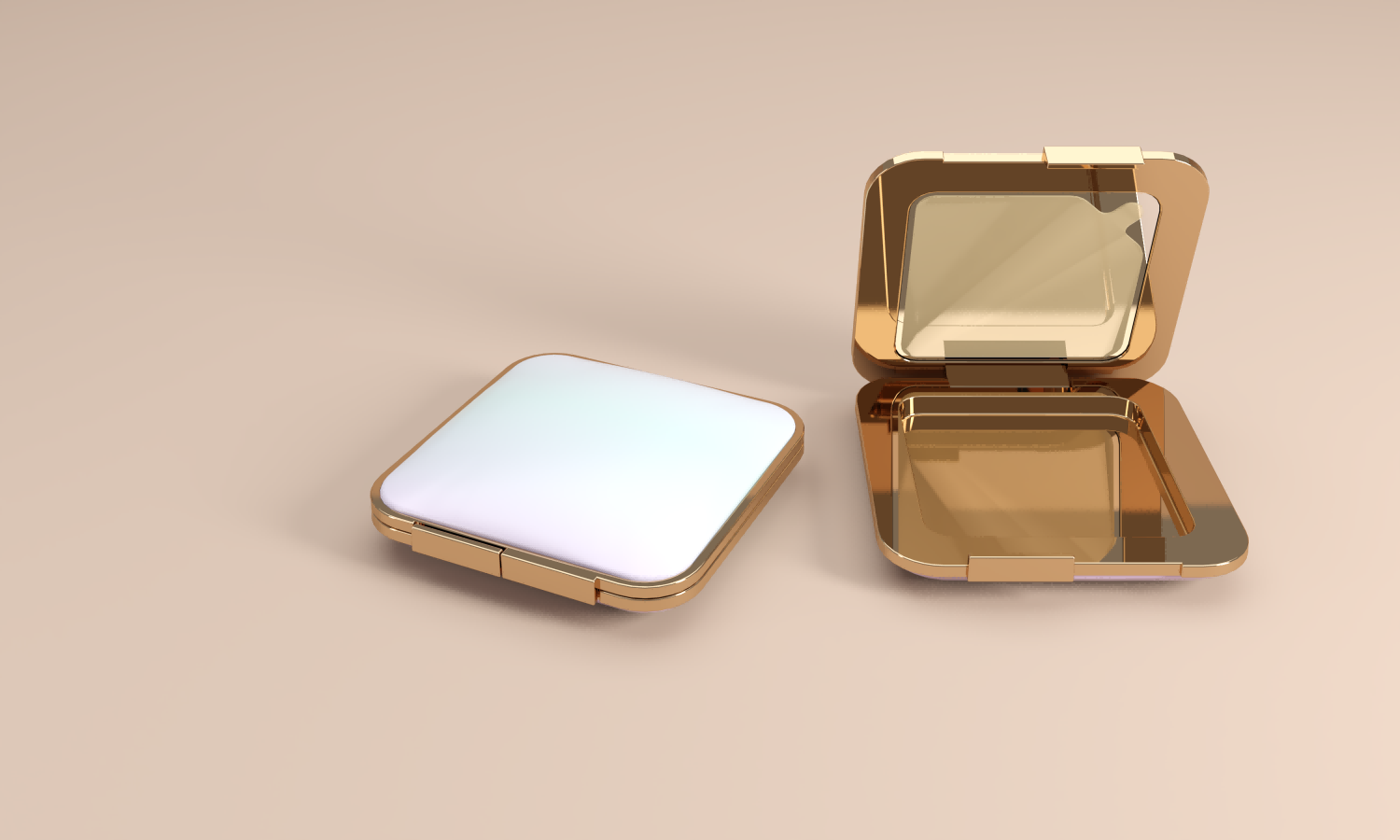 Smooth Magnetic Hinged Mirror Compact