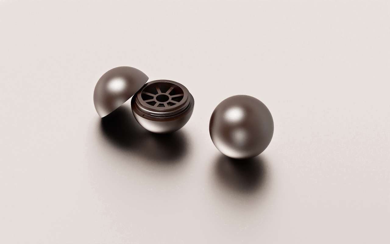 Spherical Portable Beauty Compact